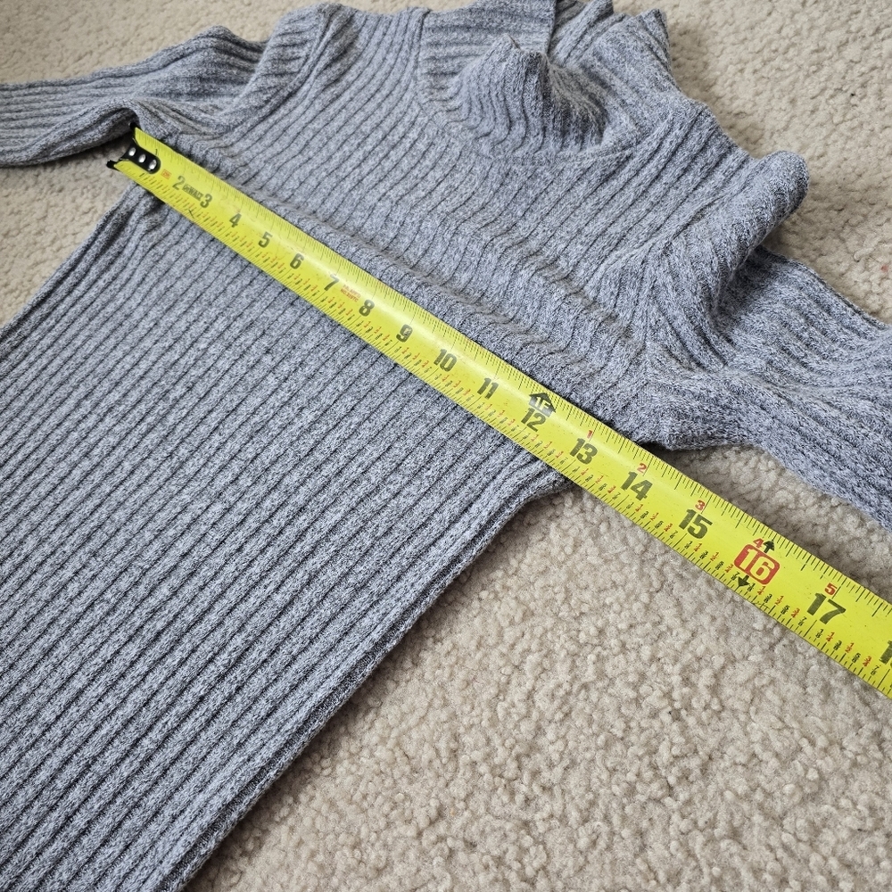 Aritzia Wilfred Free Grey Buswell Ribbed Mock Neck Long Sleeve Womens Size XS - Picture 5 of 6